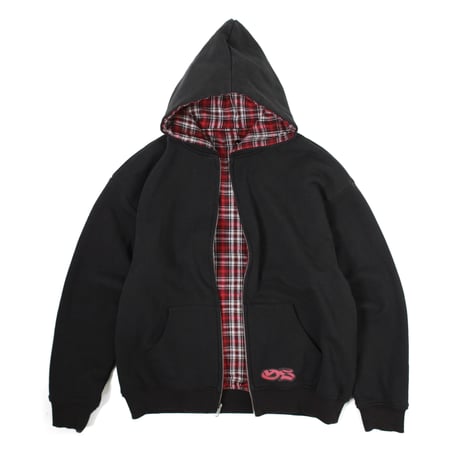 YARDSALE REVERSIBLE FLANNEL HOOD RED/BLACK