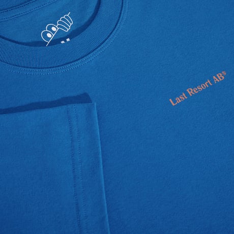 LAST RESORT AB ATLAS MONOGRAM TEE ROYAL BLUE / SUNSET ORANGE
