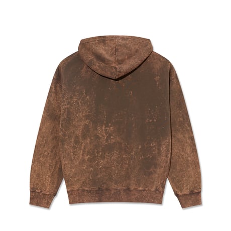 POLAR SKATE CO. SURF LOGO ACID FRANK HOODIE BROWN