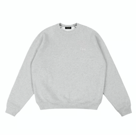 DIME CLASSIC SMALL LOGO CREWNECK HEATHER GRAY