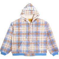 CARPET COMPANY PLAID FLEECE JACKET BABY BLUE