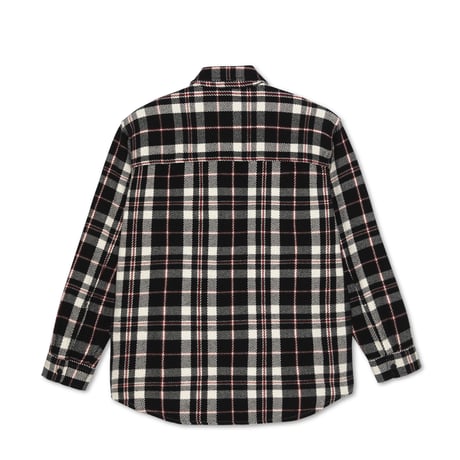 POLAR SKATE CO. BIG BOY OVERSHIRT FLANNEL BLACK/WHITE/RED