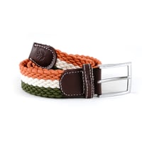 MAGENTA TRI BRAIDED BELT KHAKI