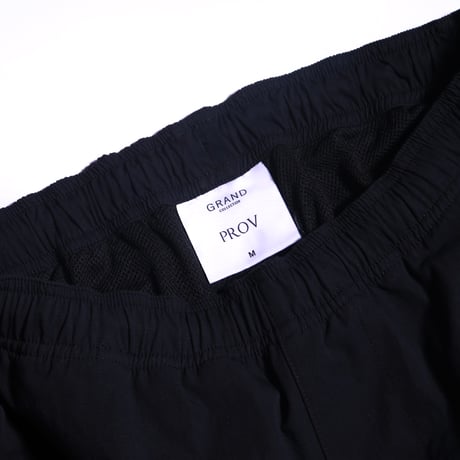 PROV × GRAND COLLECTION JAPANESE COTTON TRACK SHORT BLACK