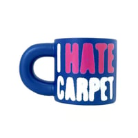 CARPET COMPANY "I HATE CARPET" MUG  BLUE