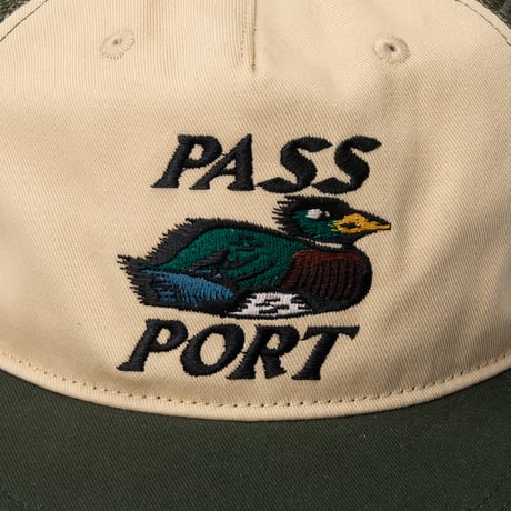 PASSPORT FAST DUCK WORKERS TRUCKER CAP CREAM / ELM