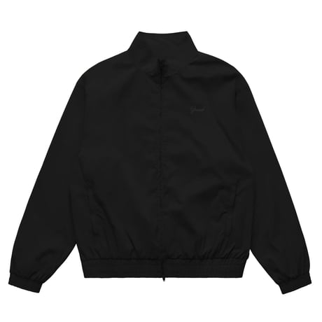 GRAND COLLECTION COTTON NYLON TRACK JACKET BLACK