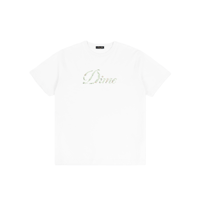 DIME CURSIVE PAPER CUT TEE WHITE