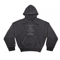 STINGWATER CRISIS  OUTLINE HOODIE FADED BLACK