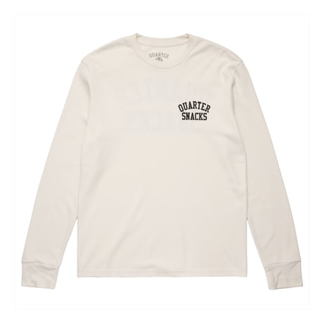 QUARTERSNACKS PRINTED THERMAL LONGSLEEVE TEE BONE