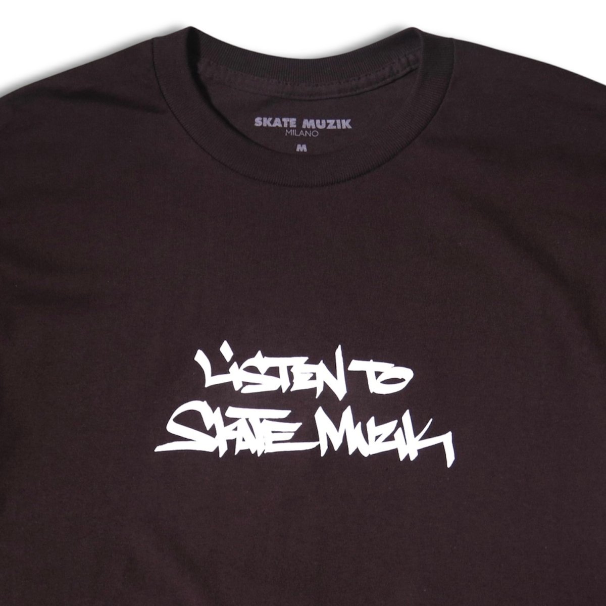 SKATE MUZIK LISTEN TO SKATE MUZIK TEE BROWN | P