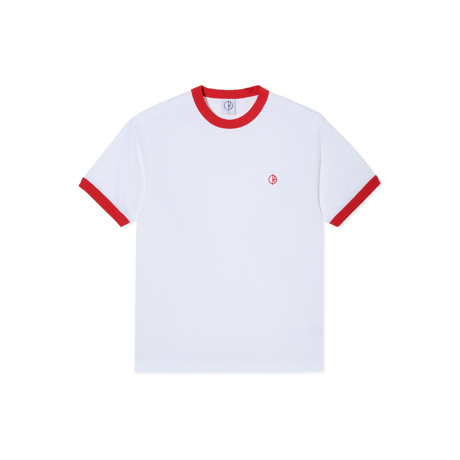 POLAR SKATE CO. RINGER TEE WHITE / RED