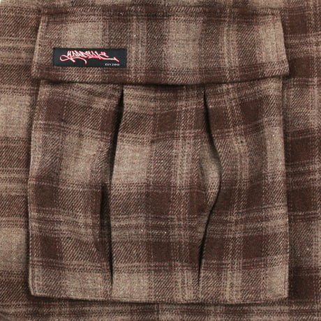 YARDSALE SHORELINE PLAID SHORTS BROWN