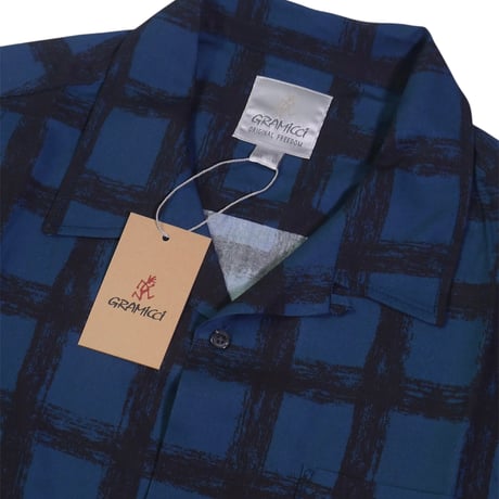 GRAMICCI CHECKERD RAYON SHIRT MID NIGHT