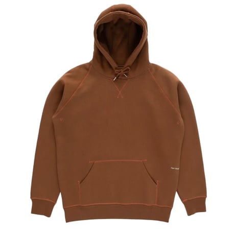POP TRADING COMPANY LOGO HOODED SWEAT BISON