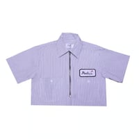PEELS GIRLS CROP ZIP STRIPE