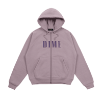 DIME BLOCKS ZIP HOODIE STONE MAUVE