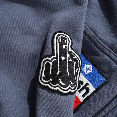 CASH ONLY SERVICE ZIP-THRU HOOD WASHED STONE NAVY