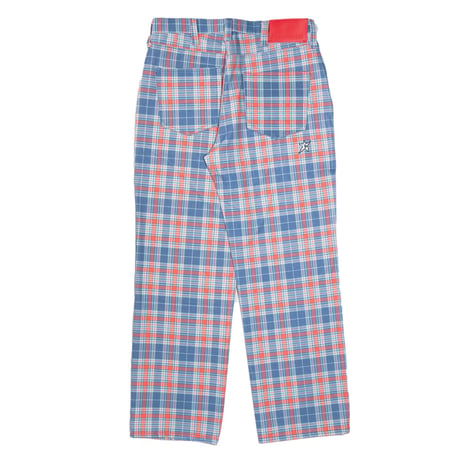 CARPET COMPANY C-STAR PLAID DENIM PANTS BABY BLUE