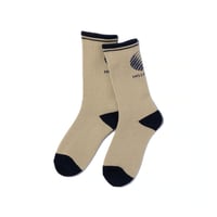 HELLRAZOR LOGO SOX BEIGE / NAVY