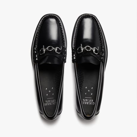 POP & G.H BASS EASY WEEJUNS BLACK LEATHER
