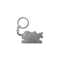 FROG DINO LOGO KEYCHAIN SILVER