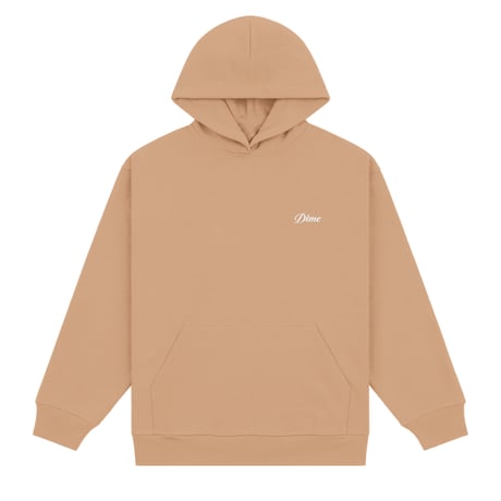 DIME CURSIVE SMALL LOGO HOODIE HAZELNUT