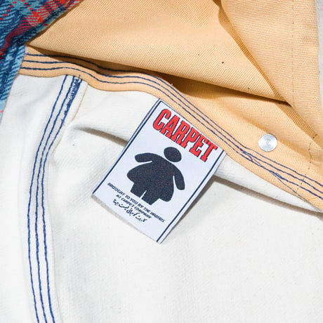 CARPET COMPANY C-STAR PLAID DENIM PANTS BABY BLUE