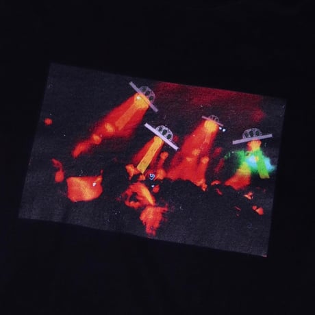 COME TO MY CHURCH ALIEN ATTACK TEE BLACK