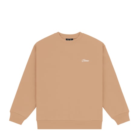DIME CURSIVE SMALL LOGO CREWNECK HAZELNUT