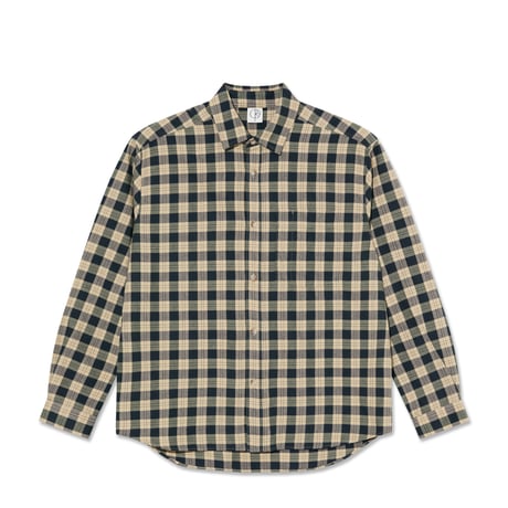 POLAR SKATE CO. MITCHELL LS SHIRT TEAL/BUTTER
