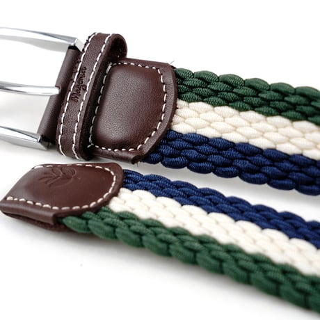 MAGENTA TRI BRAIDED BELT BLUE