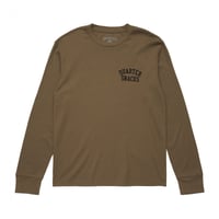 QUARTERSNACKS PRINTED THERMAL LONGSLEEVE TEE OLIVE