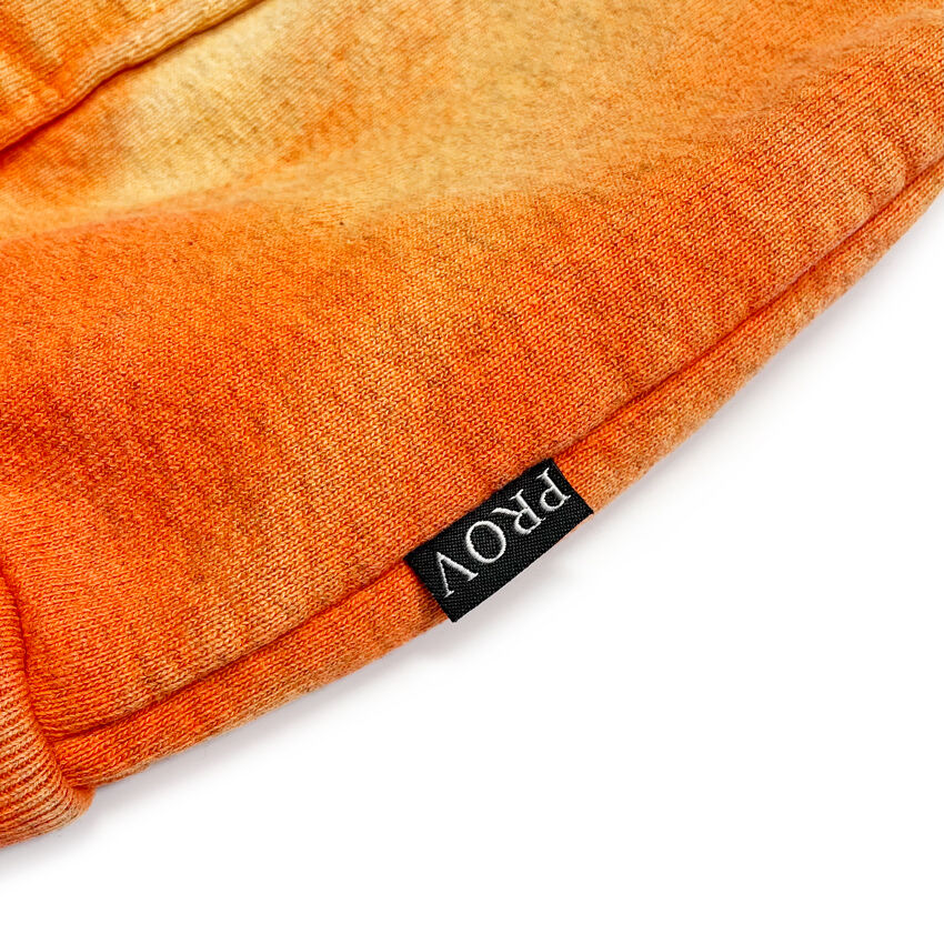 PROV PIECE DYED ZIP UP HOODIE VINTAGE ORANGE | 