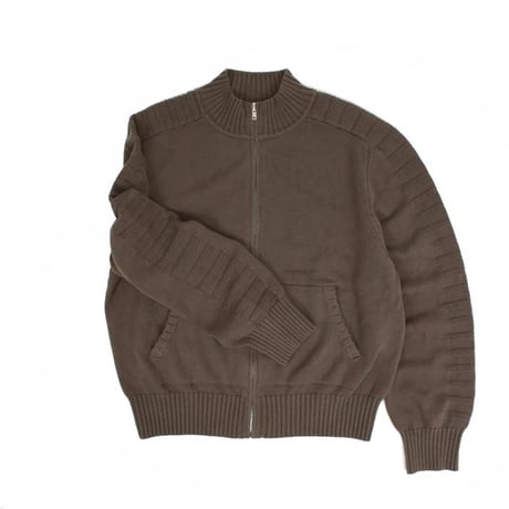 YARDSALE FALDO KNITTED FULLZIP BROWN