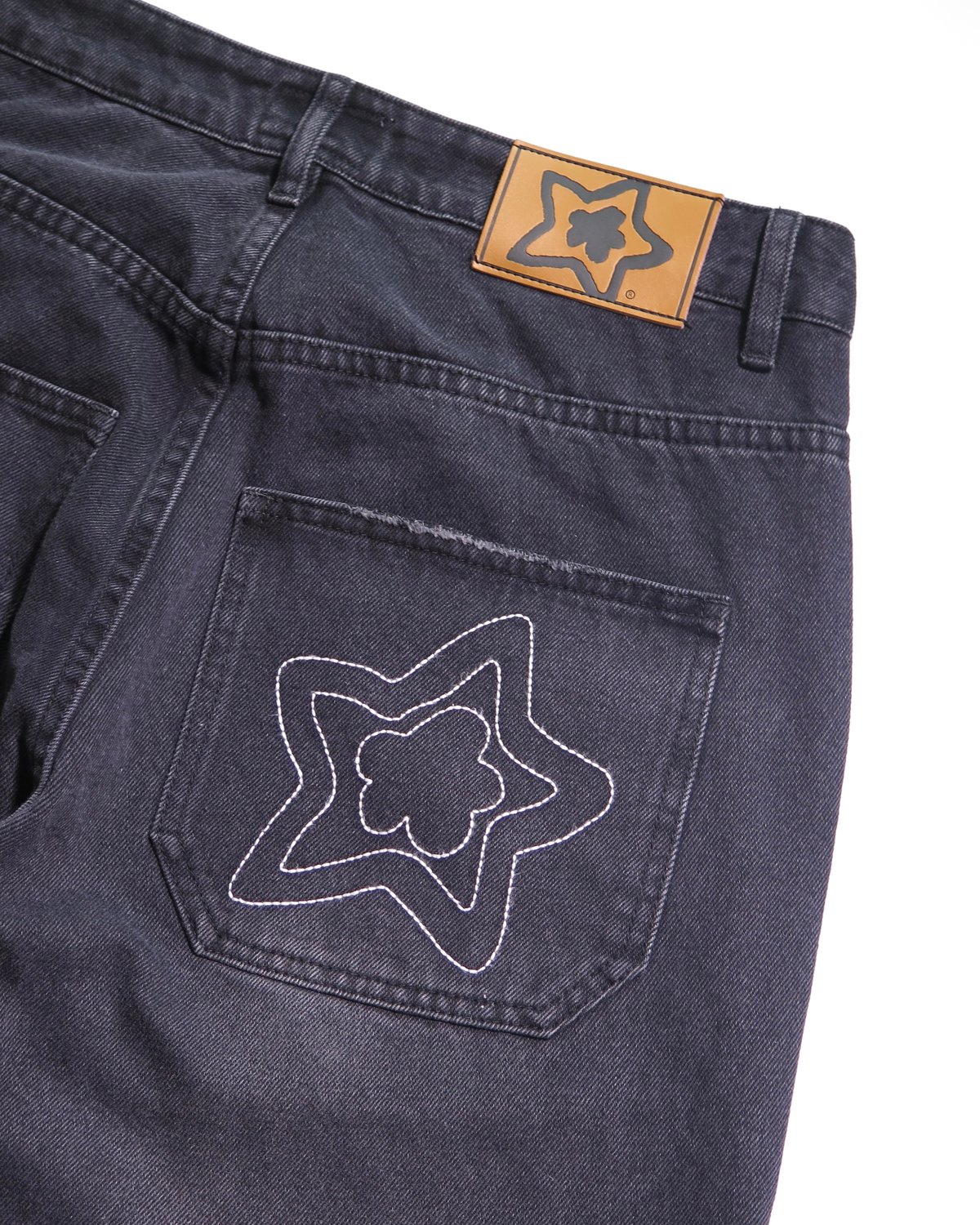 『新品未使用』新作 starteam circle cargo jeans 34 CIRCLE CARGO JEANS BLACK