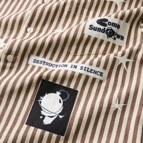 COME SUNDOWN DESTRUCTION SHIRT BROWN/WHITE