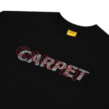 CARPET COMPANY MISPRINT RHINESTONE TEE BLACK