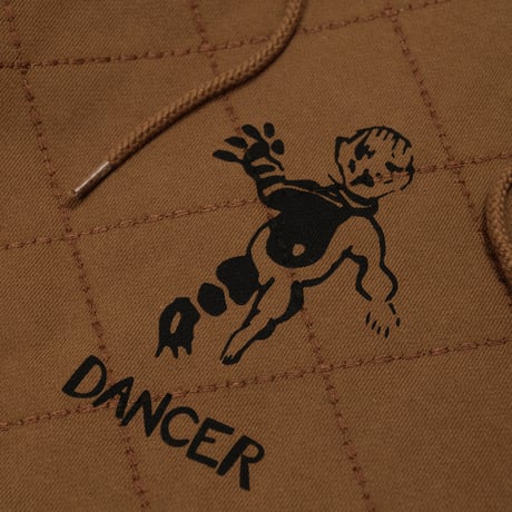DANCER DIAMOND STITCH HOODIE BROWN