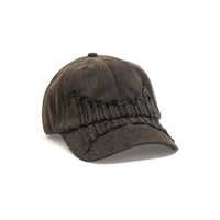 HODDLE DENIM APPLIQUE CAP BROWN