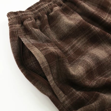 YARDSALE SHORELINE PLAID SHORTS BROWN