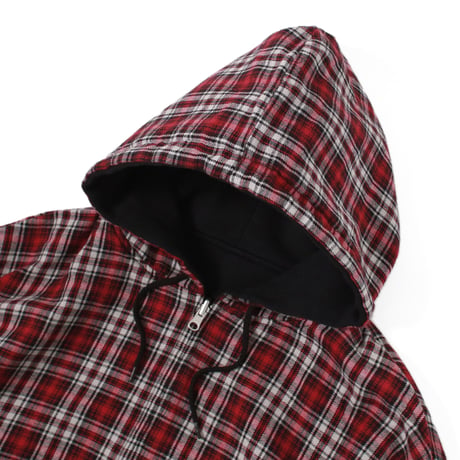YARDSALE REVERSIBLE FLANNEL HOOD RED/BLACK