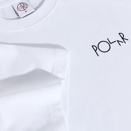 POLAR SKATE CO. SEARCHING FOR PEACE FILL LOGO TEE WHITE