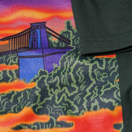 SKATEBOARD CAFE CLIFTON TEE FOREST GREEN