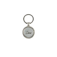 DIME ICED OUT KEYCHAIN SILVER