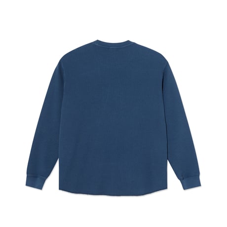 POLAR SKATE CO. DYLAN LS TEE WAFFLE SPACE BLUE