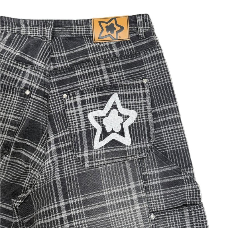 パンツ starteam Plaid Star Jeans Shorts Black STARTEAM PLAID STAR JEANS BLACK | PROV ONLINE S