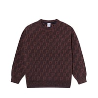 POLAR SKATE CO. GEORGE SWEATER P PATTERN NAVY / ORANGE
