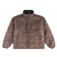 BRONZE 56K FAUX SUEDE PUFFER JACKET STEEL