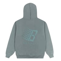 BRONZE 56K B LOGO PUFF PRINT HOODIE BLUE